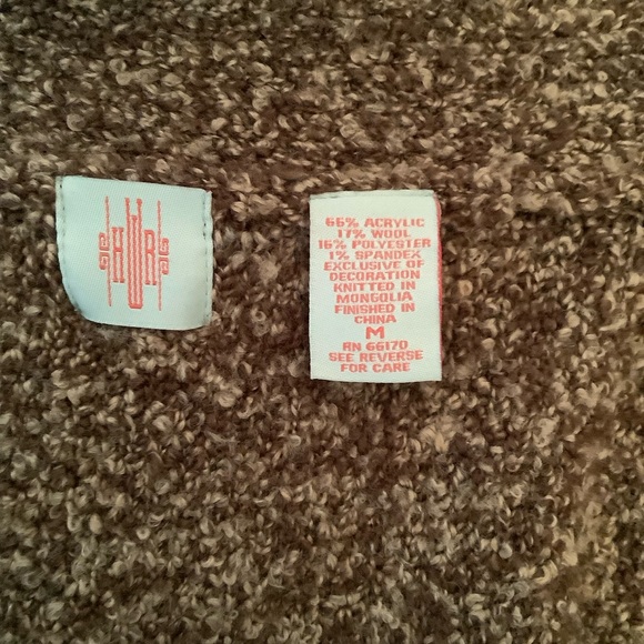 Anthropologie HWR Soft Boucle Velvet Cardigan Jacket Size Medium - Picture 5 of 7